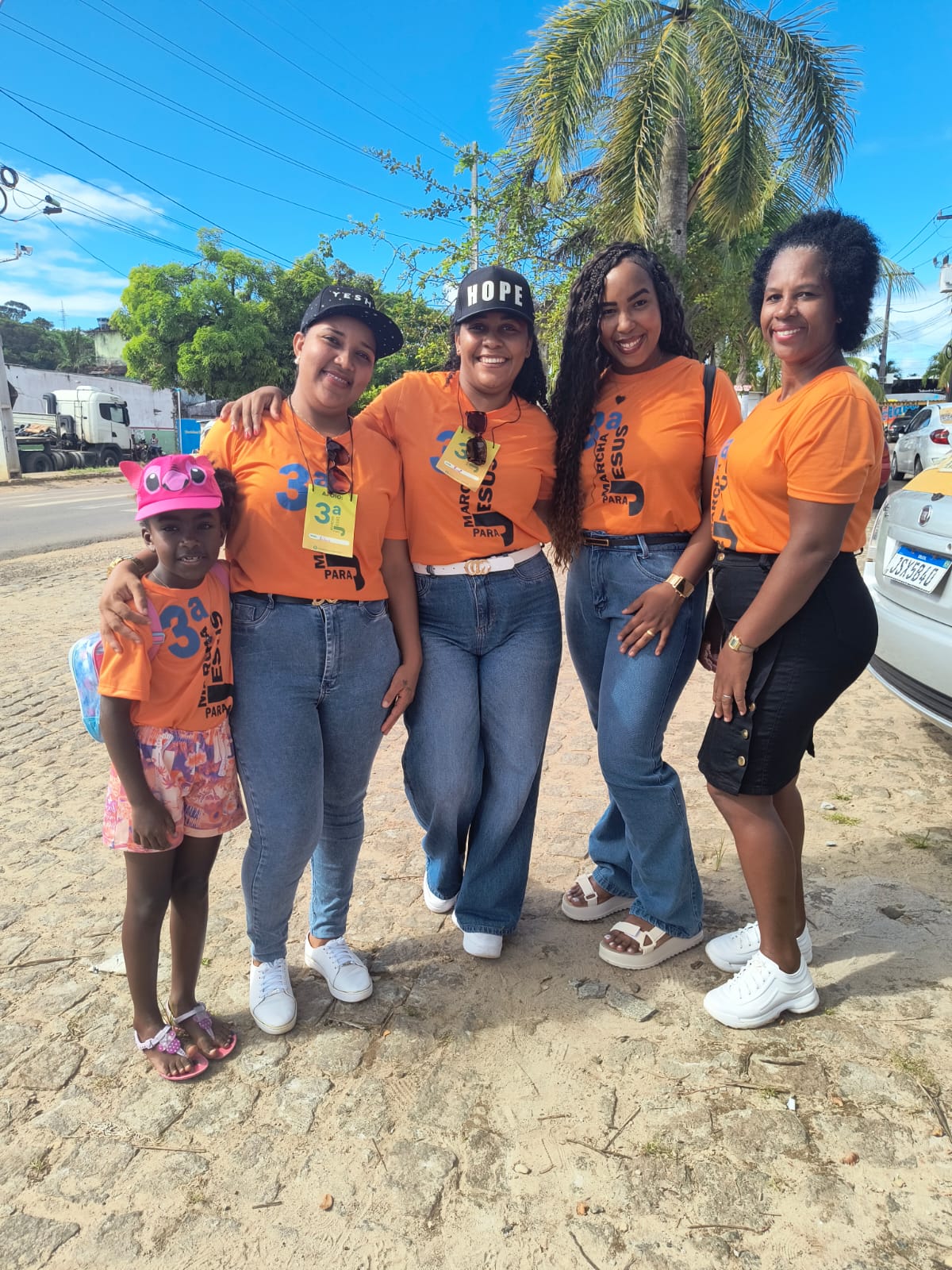 Jovens participando da Marcha